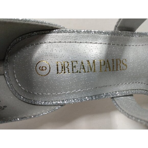 Women Sz 9 Silver High Heel Stilettos Party Sandals Open Toe Platform Dress Pump - Picture 8 of 11